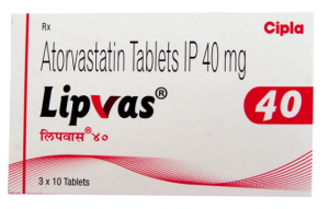 Lipvas 40mg Tablet